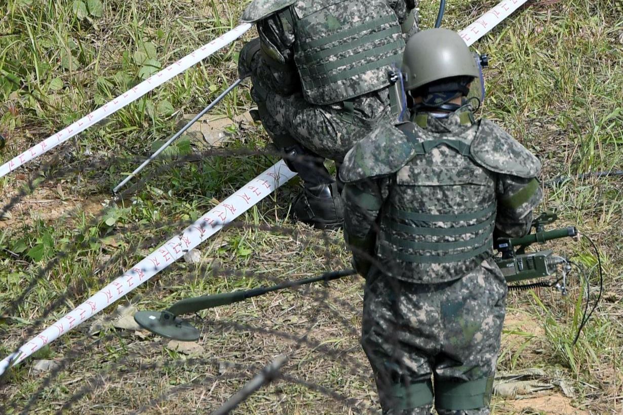 S. Korean military detonates suspected N. Korean land mine washed ashore on west coast