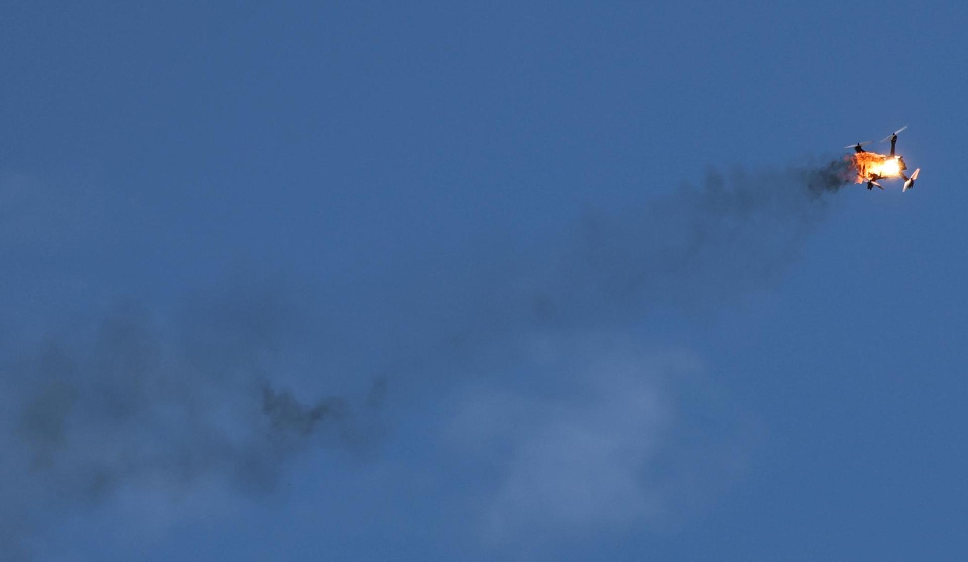 Drone crash mars weapon demonstration on Armed Forces Day